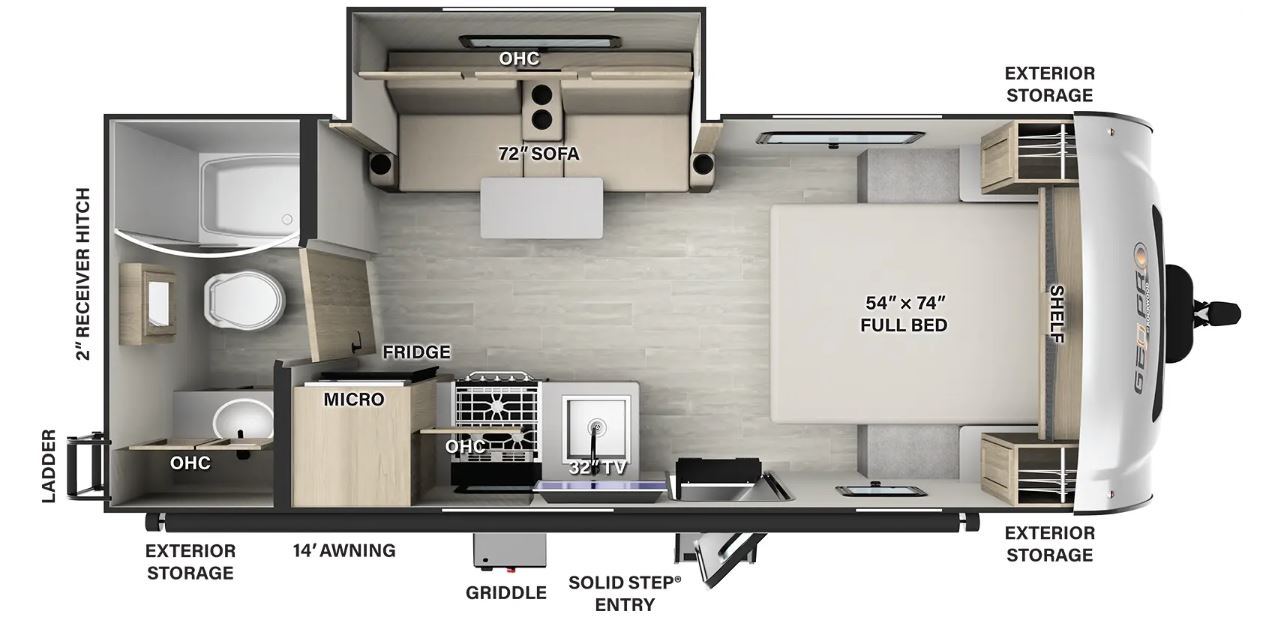 Forest River's Rockwood G20FBS interior