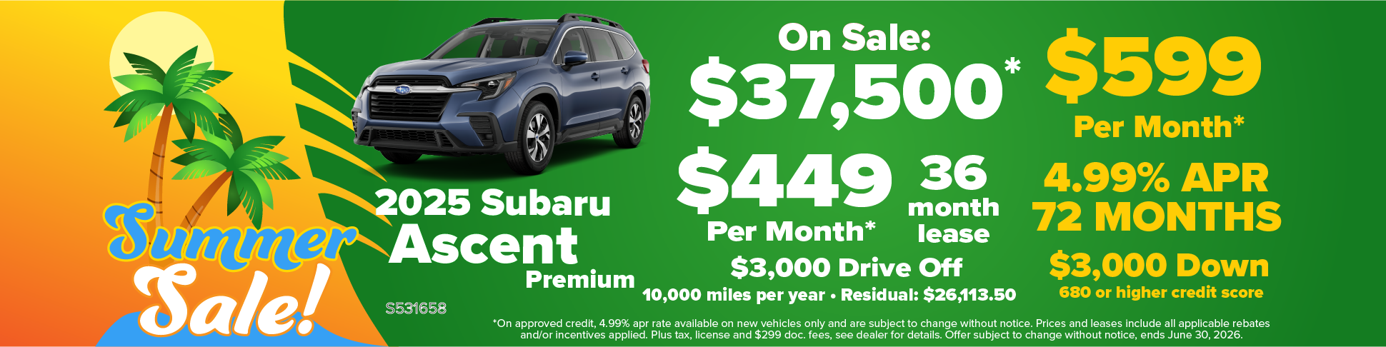2025 Subaru Ascent on sale