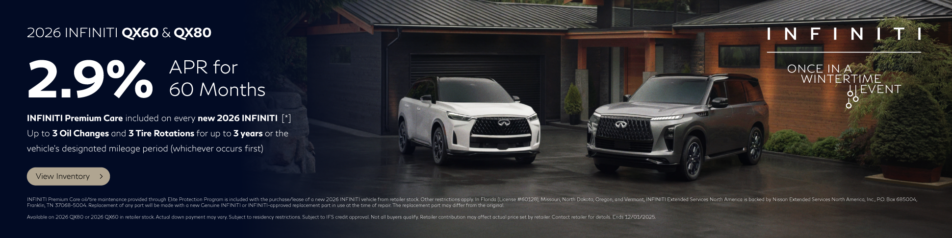 SD QX60 and QX80 APR WSE