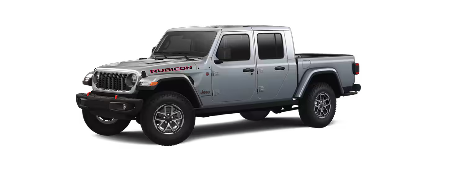 a light gray 2024 jeep gladiator rubicon x