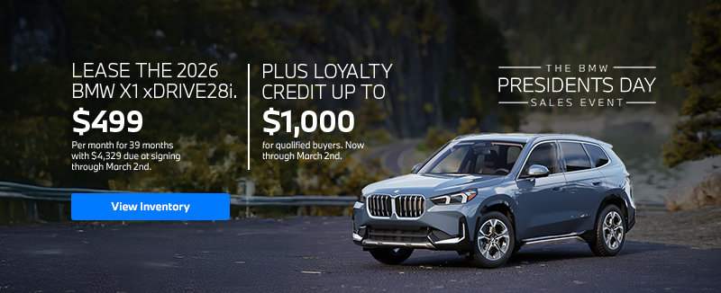 2026 X1 lease starting at $499 per month for 39 months