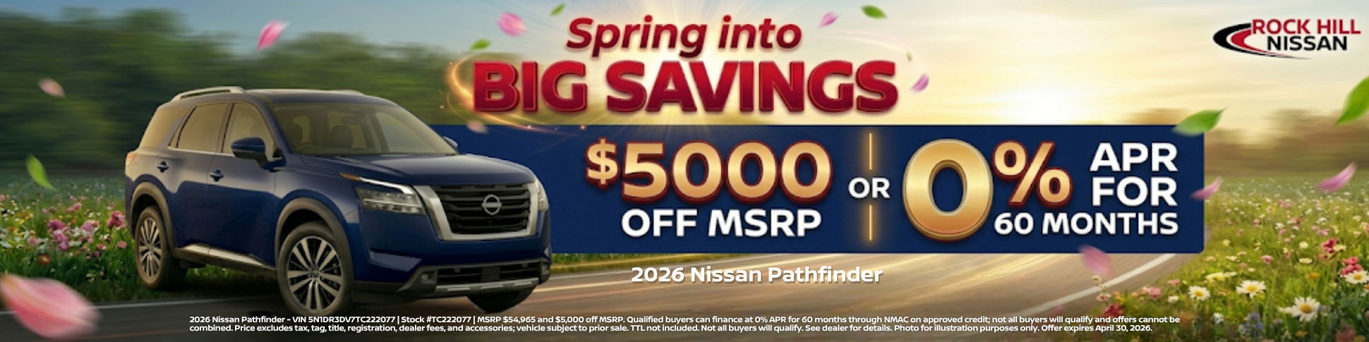 Rock Hill Nissan April Incentive