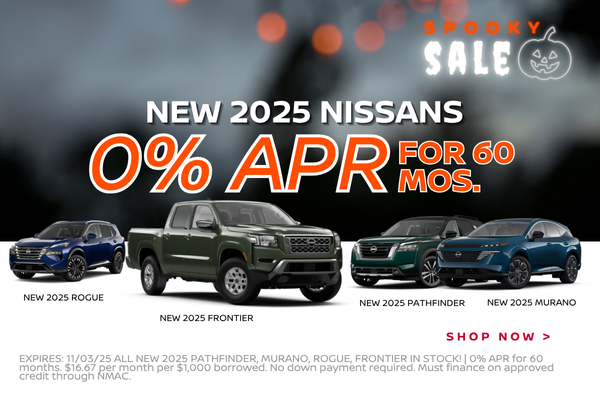 New Nissans 0% APR at Nissan Elk GRove