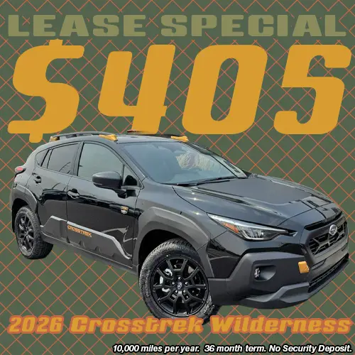 Lease this 2026 Subaru Crosstrek Wilderness at Twin Falls Subaru this September.