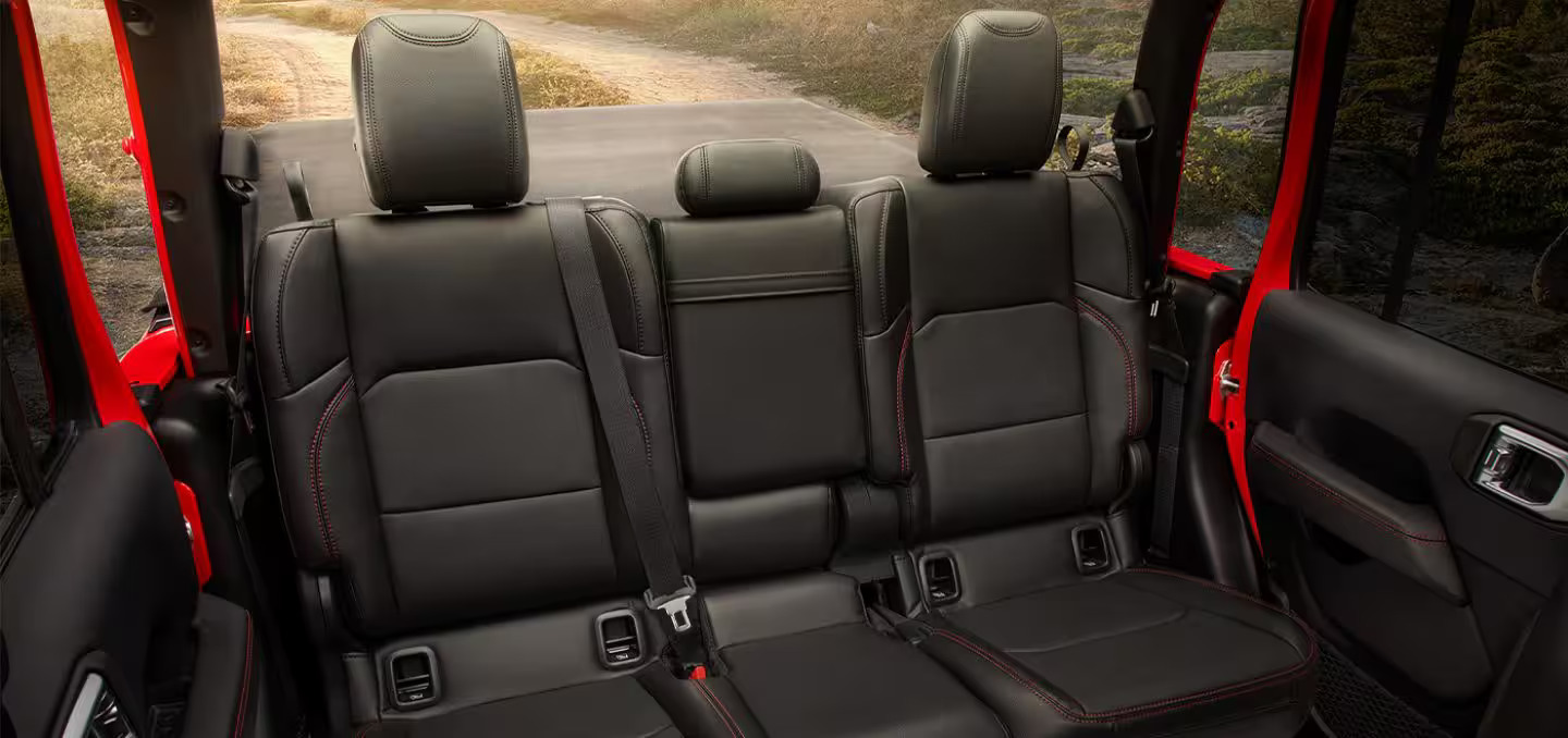 The back seating in the jeep gladiator.