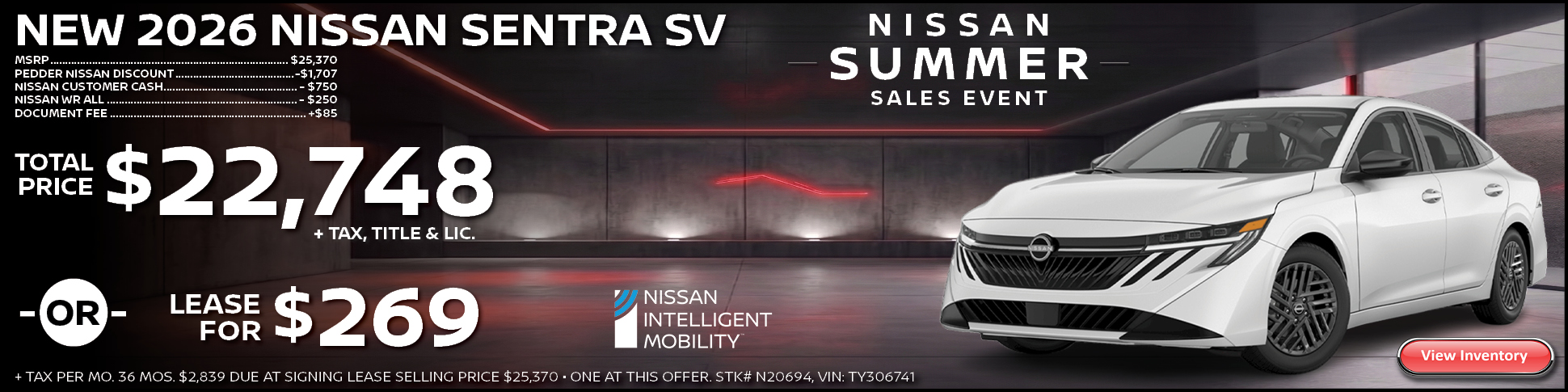2026 Nissan Sentra SV