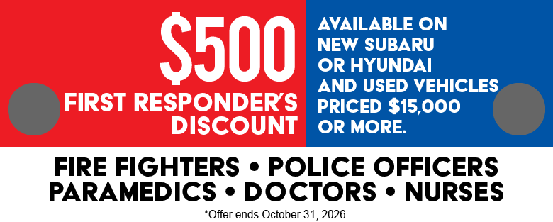 $500 First Responder Discount
