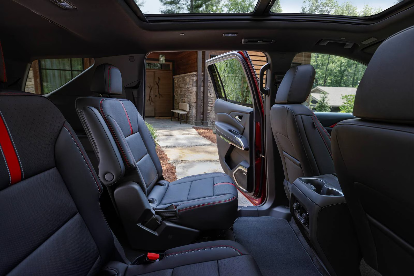The interior design of a chevy traverse.