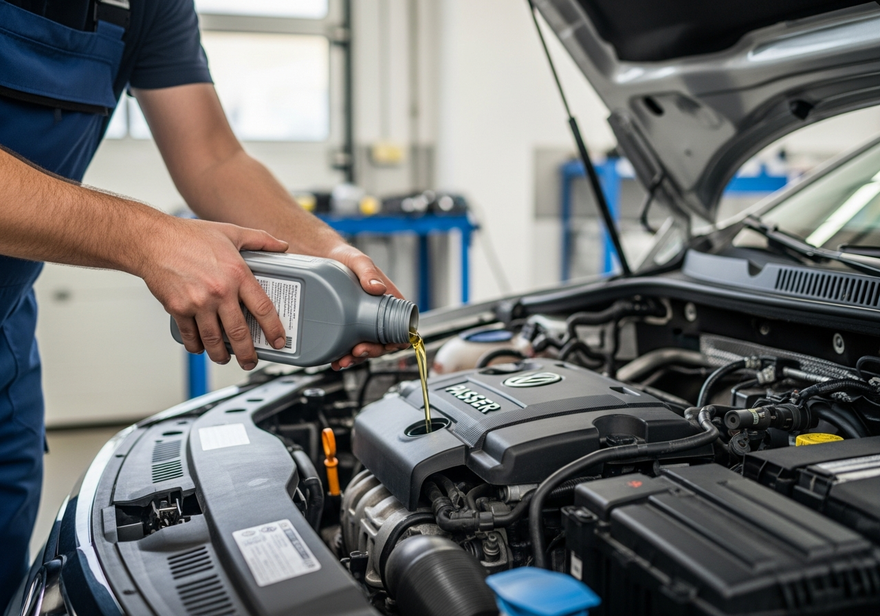 Bottle of synthetic motor oil 5W-40