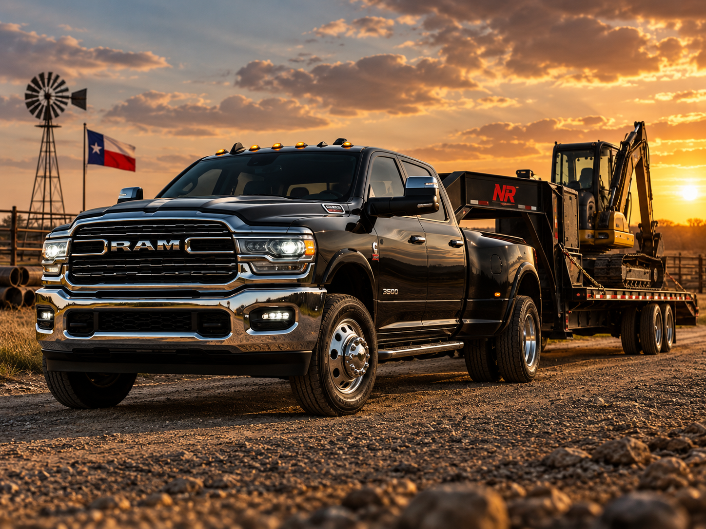 AM 3500 heavy-duty dually towing equipment in North Texas
