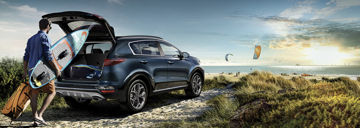 2022 Kia Sportage on the beach
