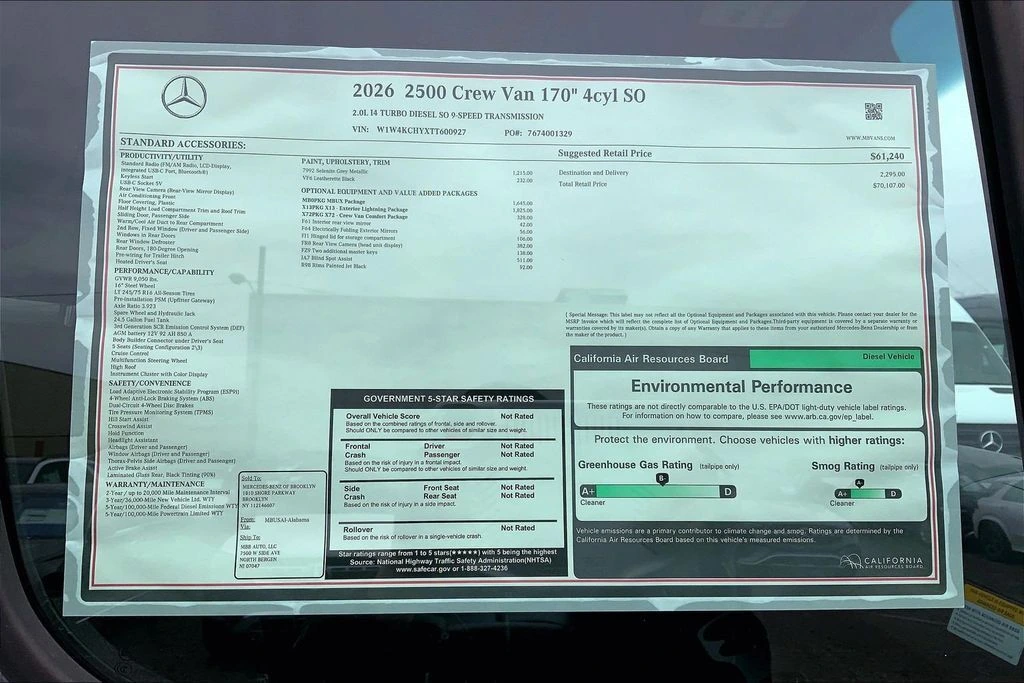 2026 Mercedes-Benz Sprinter Crew Van Base - Photo 19