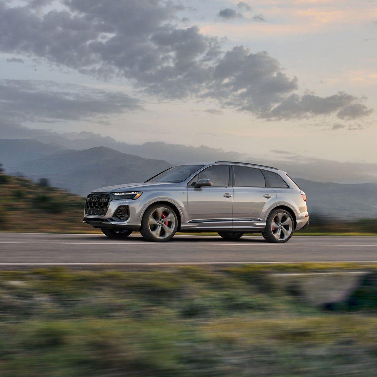 2026 Audi Q7 Premium Plus driving on the highway