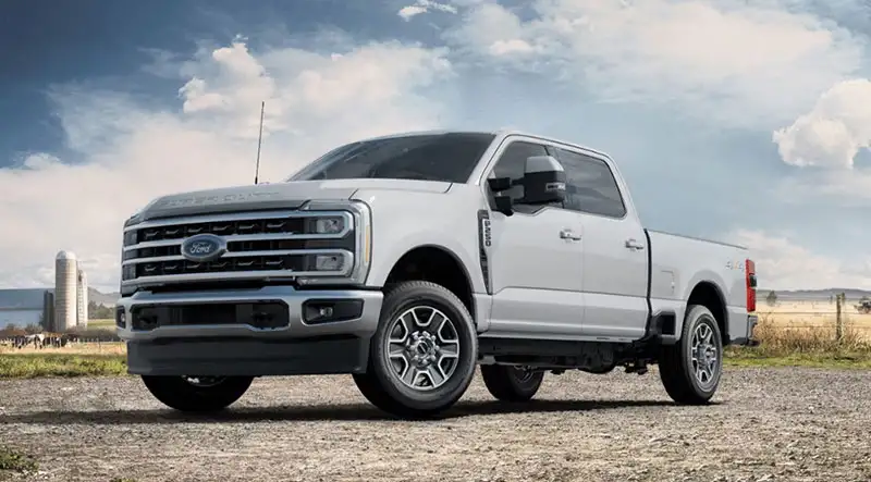 image of white ford f-250 lariat