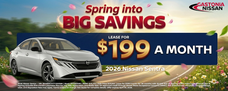 Gastonia Nissan April Incentives
