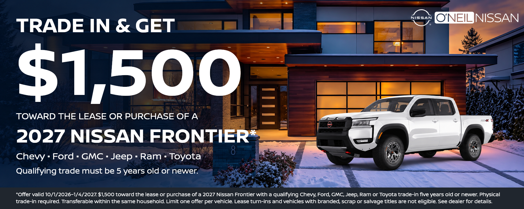 Nissan Frontier Conquest Offer