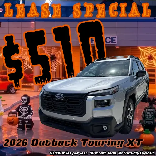 Lease this 2026 Subaru Outback Touring XT for only $510/mo at Twin Falls Subaru this October.