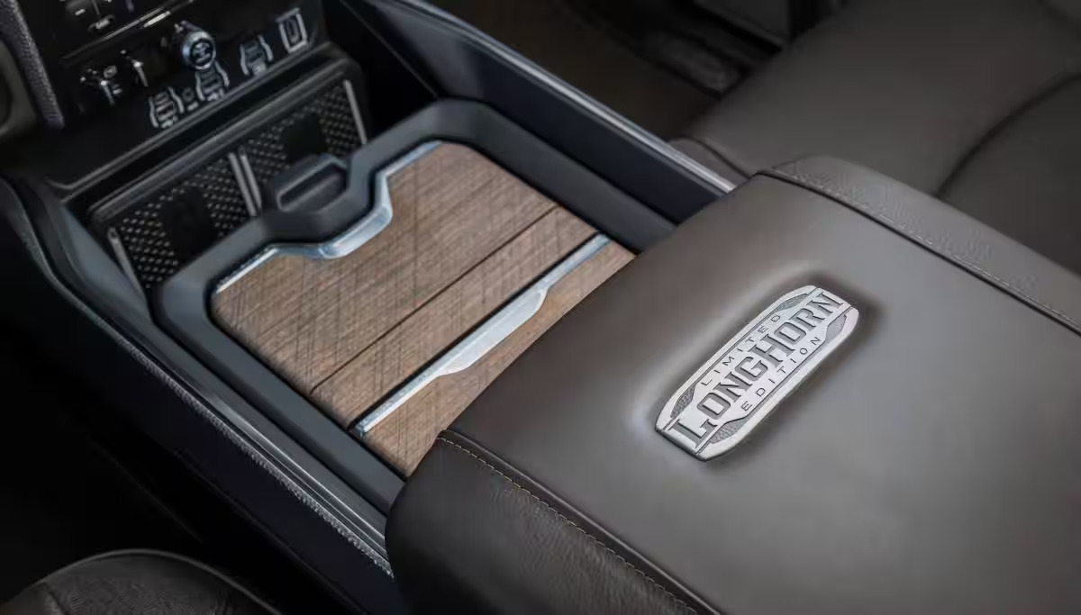 The center console of a ram 3500.