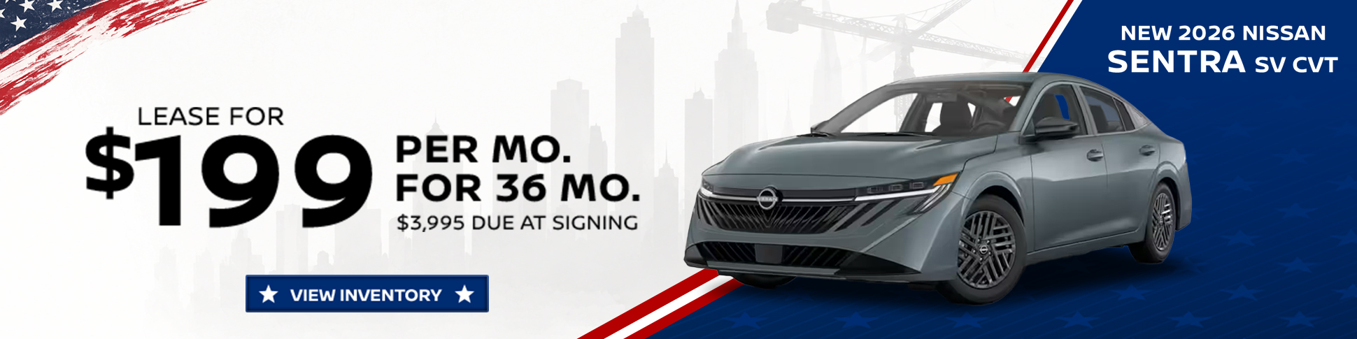 New 2026 Nissan Sentra SV CVT 