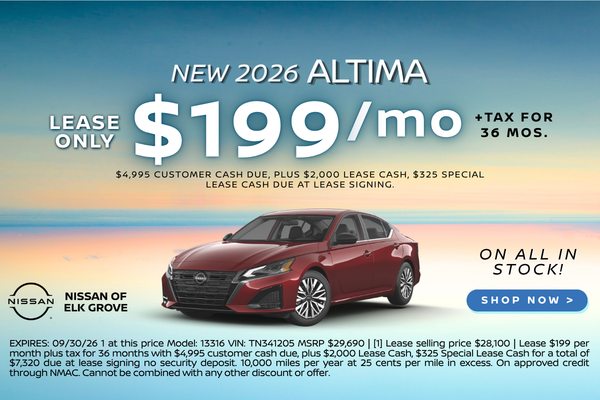 ALTIMA Lease $199/mo. for 36 mos.