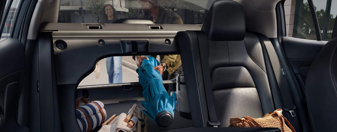 The 60/40 rear split for added cargo room in a 2026 Nissan Sentra.
