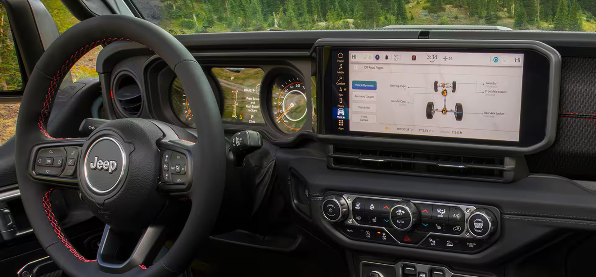 The front display screen in a gladiator.